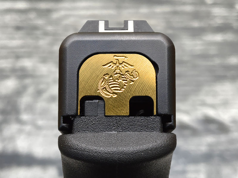 Load image into Gallery viewer, Milspin USMC Glock Slide Back Plates (Most Popular)
