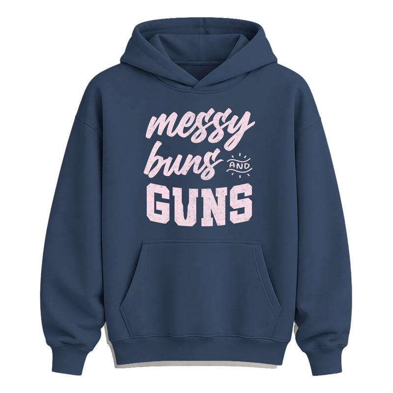 Load image into Gallery viewer, Messy Buns and Guns (Front Print)
