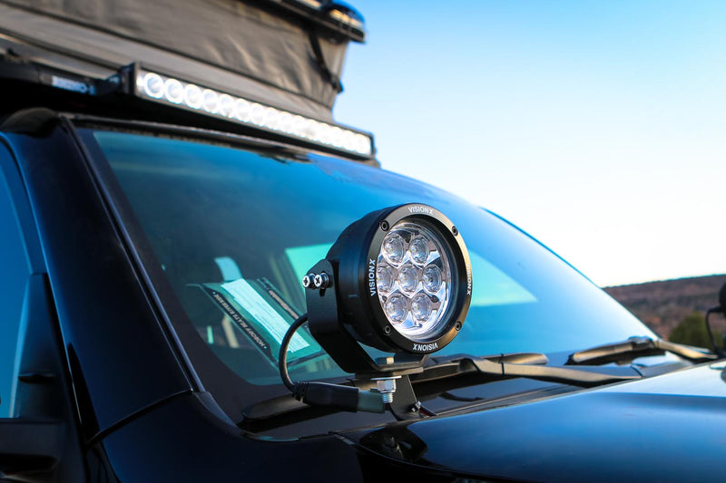 Load image into Gallery viewer, 2010-2023 Toyota 4-Runner A-Pillar Mounts with 4.7" CG2 Light Cannon
