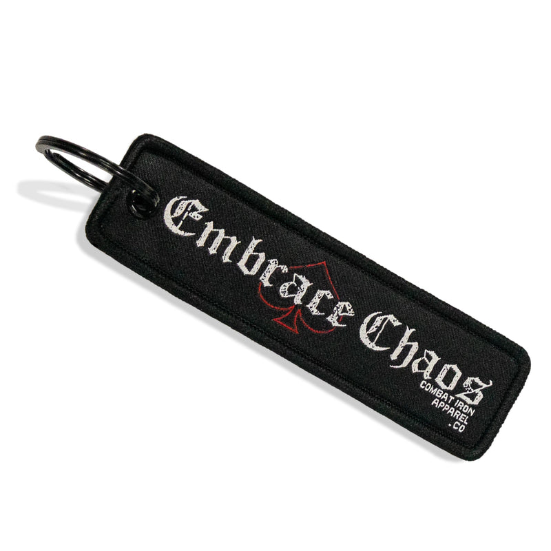 Load image into Gallery viewer, Embrace Chaos Flight Tag Keychain
