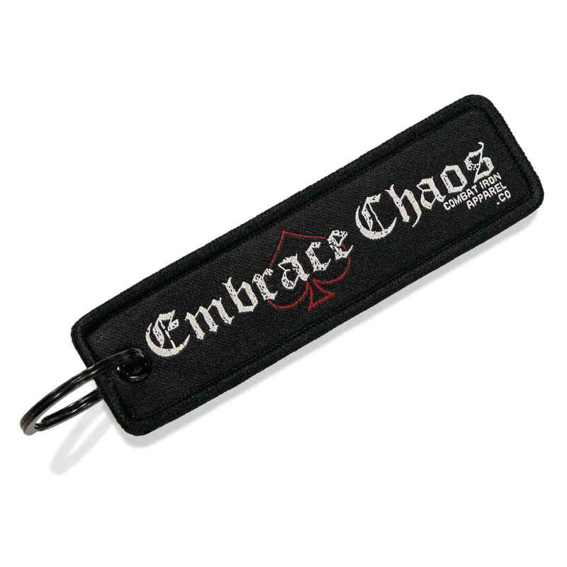 Load image into Gallery viewer, Embrace Chaos Flight Tag Keychain
