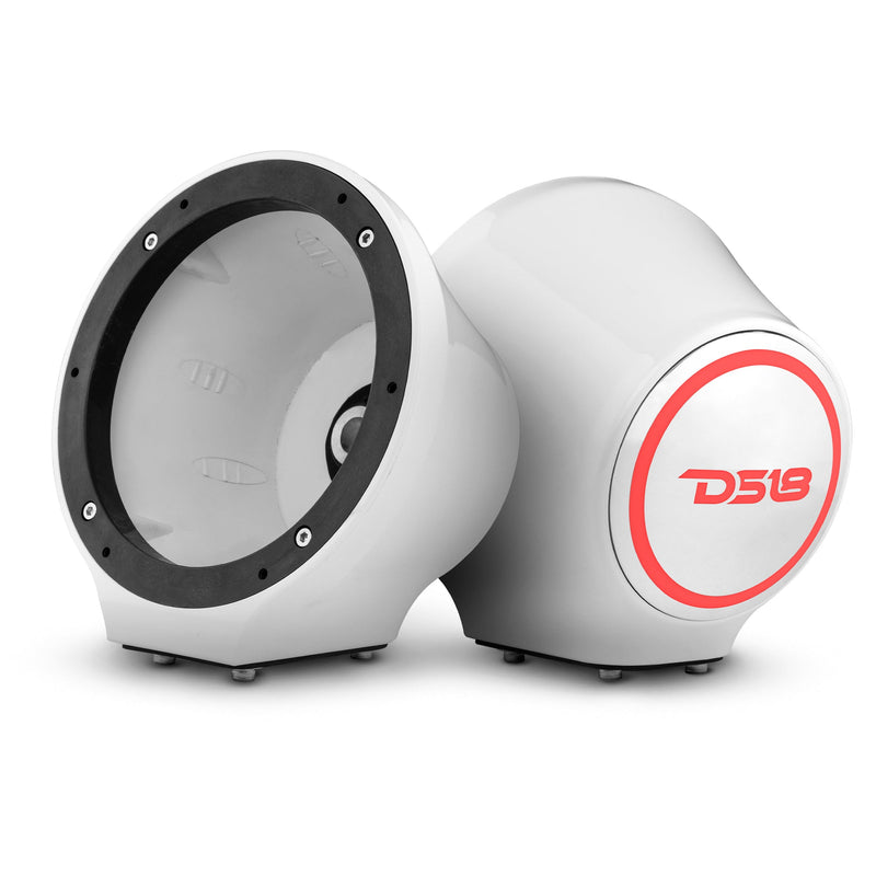 Load image into Gallery viewer, 6.5” Universal Flat Mount Kick Panel Speaker Pod – Jet Skis, Jeeps, Motorcycles – RGB LED Lights
