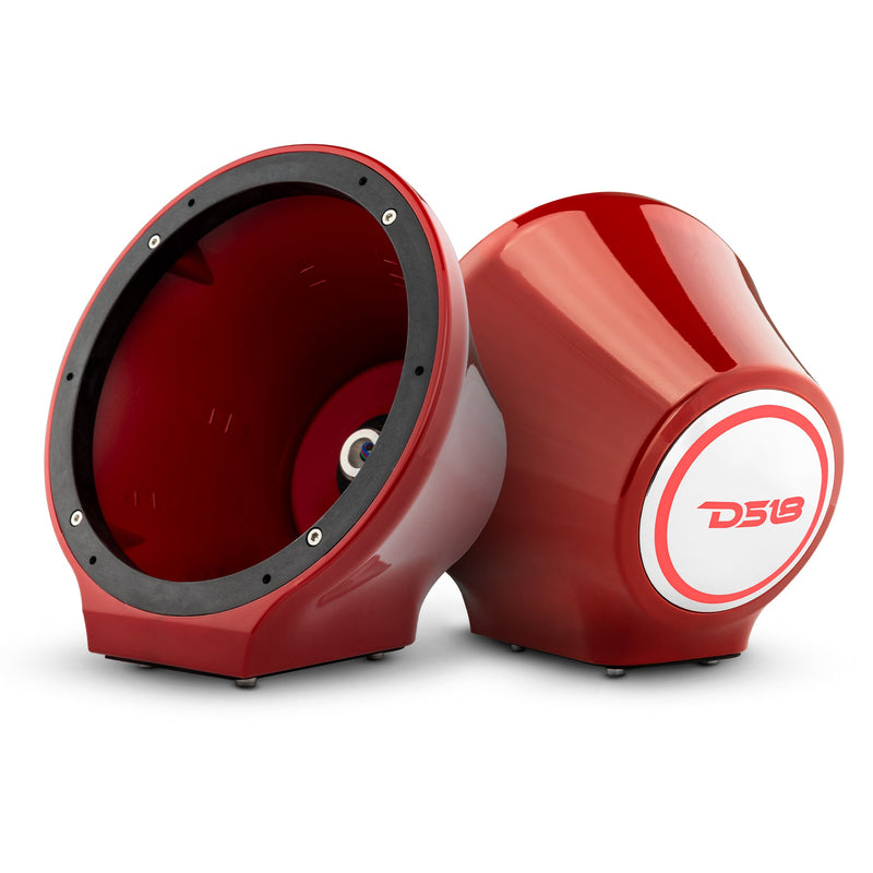 Load image into Gallery viewer, 8” Universal Flat Mount Kick Panel Speaker Pod – Jet Skis, Jeeps, Motorcycles – RGB LED Lights
