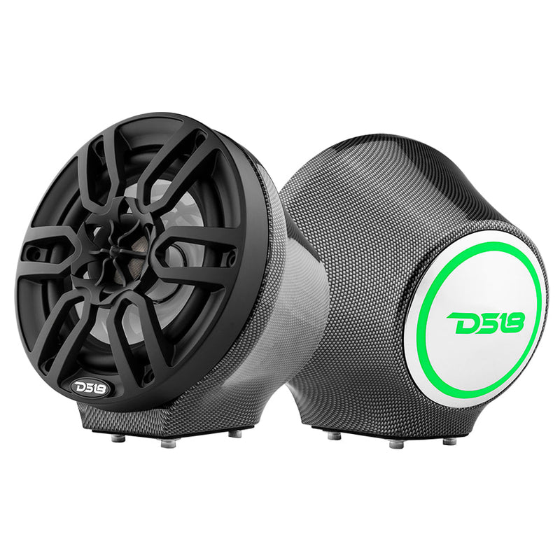 Load image into Gallery viewer, 6.5” Universal Flat Mount Kick Panel Speaker Pod – Jet Skis, Jeeps, Motorcycles – RGB LED Lights
