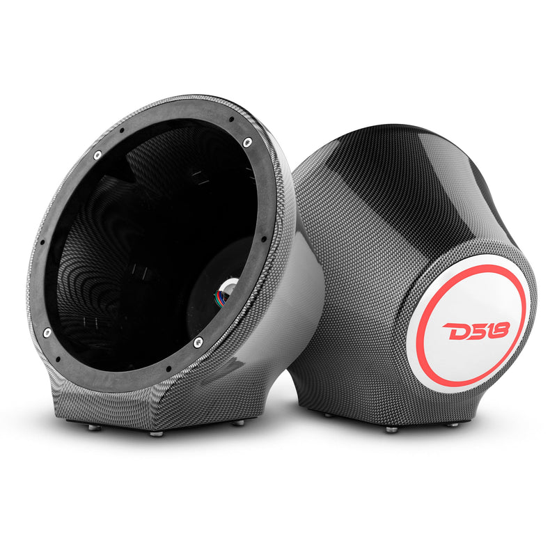 Load image into Gallery viewer, 8” Universal Flat Mount Kick Panel Speaker Pod – Jet Skis, Jeeps, Motorcycles – RGB LED Lights
