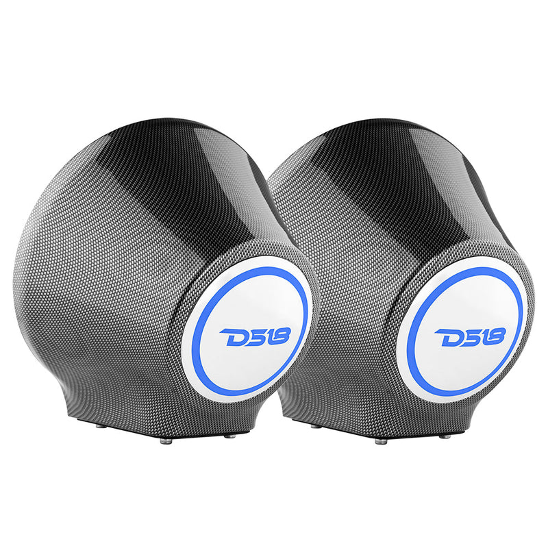 Load image into Gallery viewer, 8” Universal Flat Mount Kick Panel Speaker Pod – Jet Skis, Jeeps, Motorcycles – RGB LED Lights
