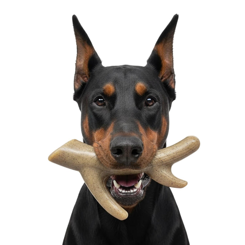 Load image into Gallery viewer, Ever Antler Nylon Chew Bone | Elk Antler Shaped Dog Toy for Aggressive Chewers | SodaPup
