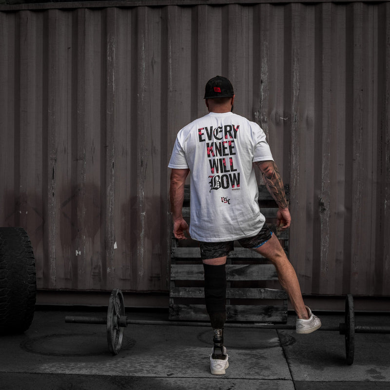 Load image into Gallery viewer, Every Knee Will Bow Men's Heavyweight T-Shirt
