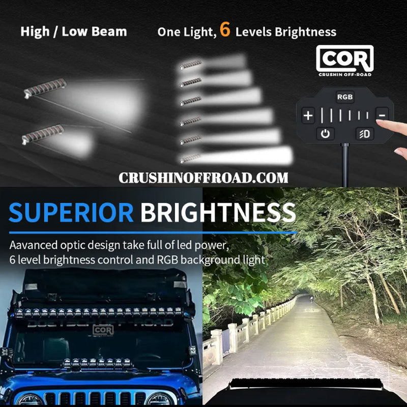 Load image into Gallery viewer, 10&quot; RGB Evolve Series Light Bar w/ Hi &amp; Lo Beam
