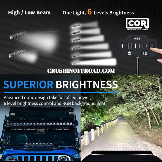 10" RGB Evolve Series Light Bar w/ Hi & Lo Beam