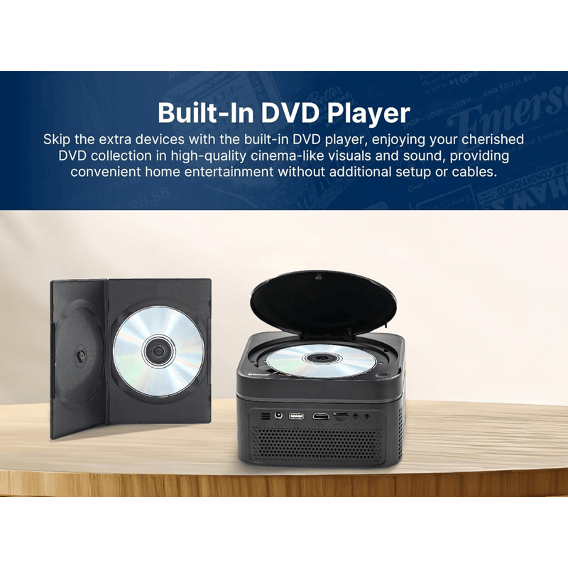 Load image into Gallery viewer, Emerson 120&quot; Home Theater LCD Projector Combo with Built-In DVD Player
