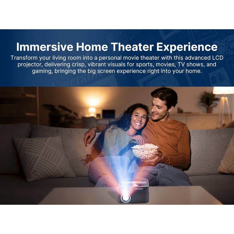 Load image into Gallery viewer, Emerson 120&quot; Home Theater LCD Projector Combo with Built-In DVD Player
