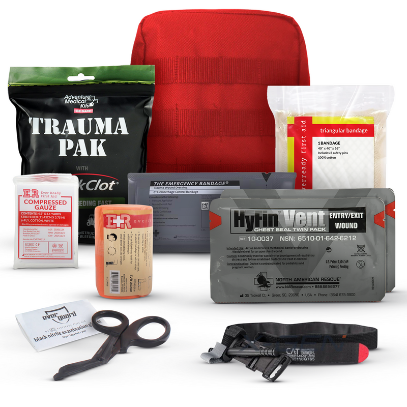 Load image into Gallery viewer, Premium IFAK Kit - Trauma Pak, CAT Tourniquet, Hyfin Chest Seal
