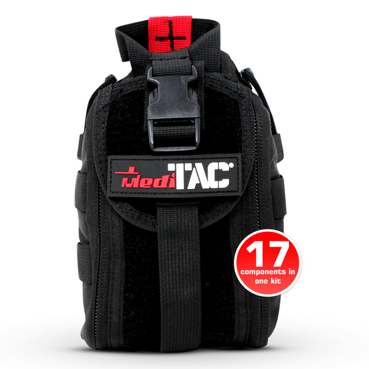 Premium Tactical IFAK Kit w Rip-Away Velcro, SOF Tourniquet & CELOX
