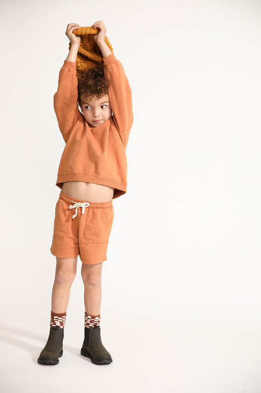 Core Sweat Shorts in Meerkat