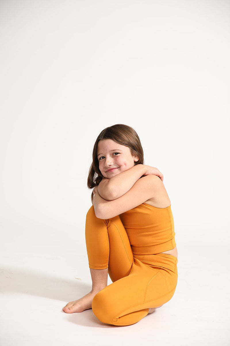 Load image into Gallery viewer, Longline Crop in Inca Gold
