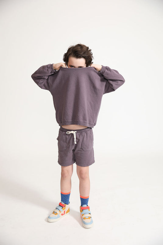 Core Sweat Shorts in Plum