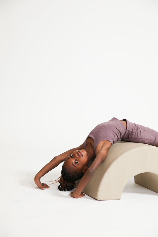 Longline Crop in Plum