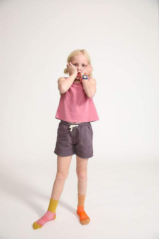 Core Sweat Shorts in Plum