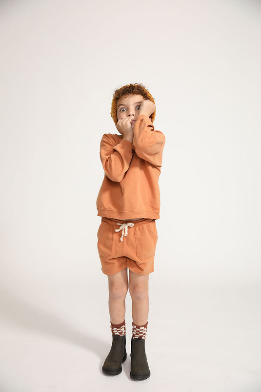 Core Sweat Shorts in Meerkat