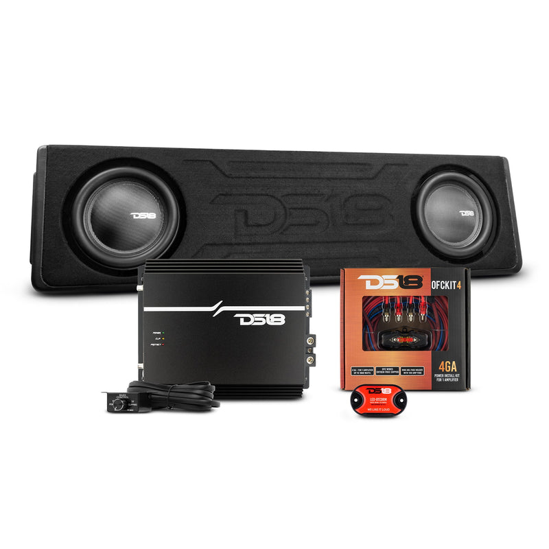 Load image into Gallery viewer, Ford F-150 2 x 10&quot; Subwoofer Loaded Enclosure Package With Vinyl Finish and Dream LED Lights (MADE IN USA)
