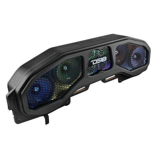 Jeep JL, JT Overhead Sound Bar Package With Vinyl Finish and Dream LED Lights 4 x 8" and 4 Tweeters (MADE IN USA) - Skoutley Outdoors LLC