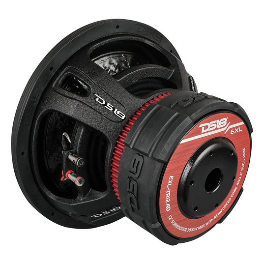 EXL 12” Subwoofer Dual Stack with Reinforced Cone 1500 Watts RMS 3" Dvc 4-Ohm