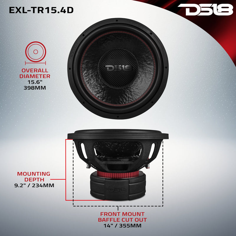 Load image into Gallery viewer, EXL 15” Subwoofer Triple Stack with Reinforced Cone 2500 Watts RMS 4&quot; Dvc 4-Ohm
