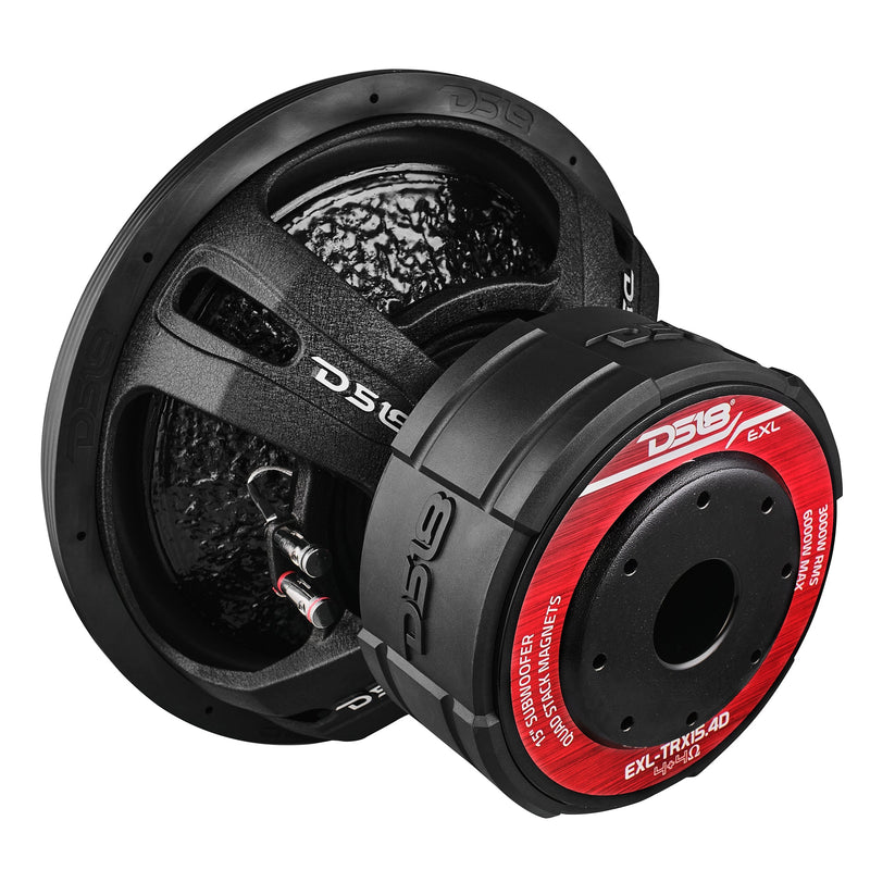 Load image into Gallery viewer, EXL 15” Subwoofer Quad Stack with Reinforced Cone 3000 Watts RMS 4” Dvc 4-Ohm
