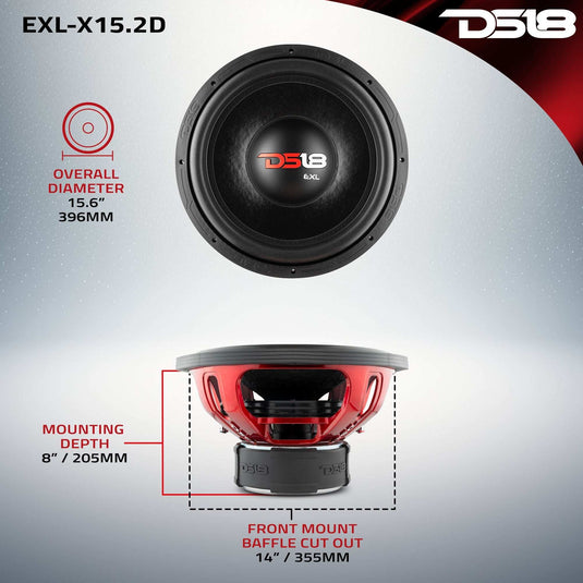 EXL-X 15" Subwoofer 1250 Watts Rms DVC 2-Ohms - Skoutley Outdoors LLC