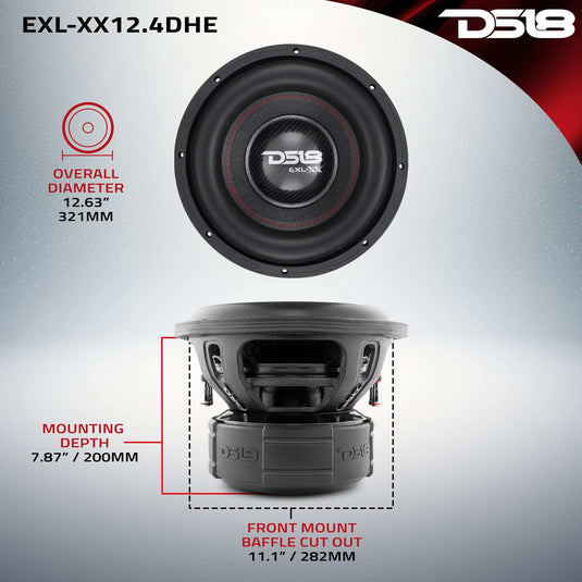 EXL XX 12" High Excursion Subwoofer 2000 Watts Rms DVC 4-Ohm - Skoutley Outdoors LLC