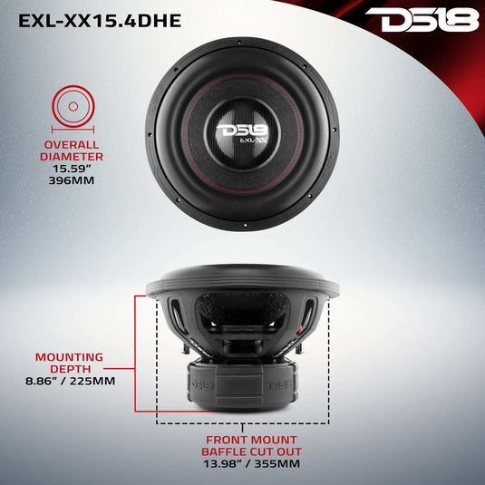 EXL XX 15" High Excursion Subwoofer 2000 Watts Rms DVC 4-Ohm - Skoutley Outdoors LLC