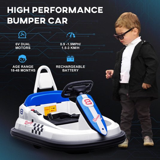 360° Rotating Electric Bumper Car for Kids - Fun Ride On Toy with 6V Battery