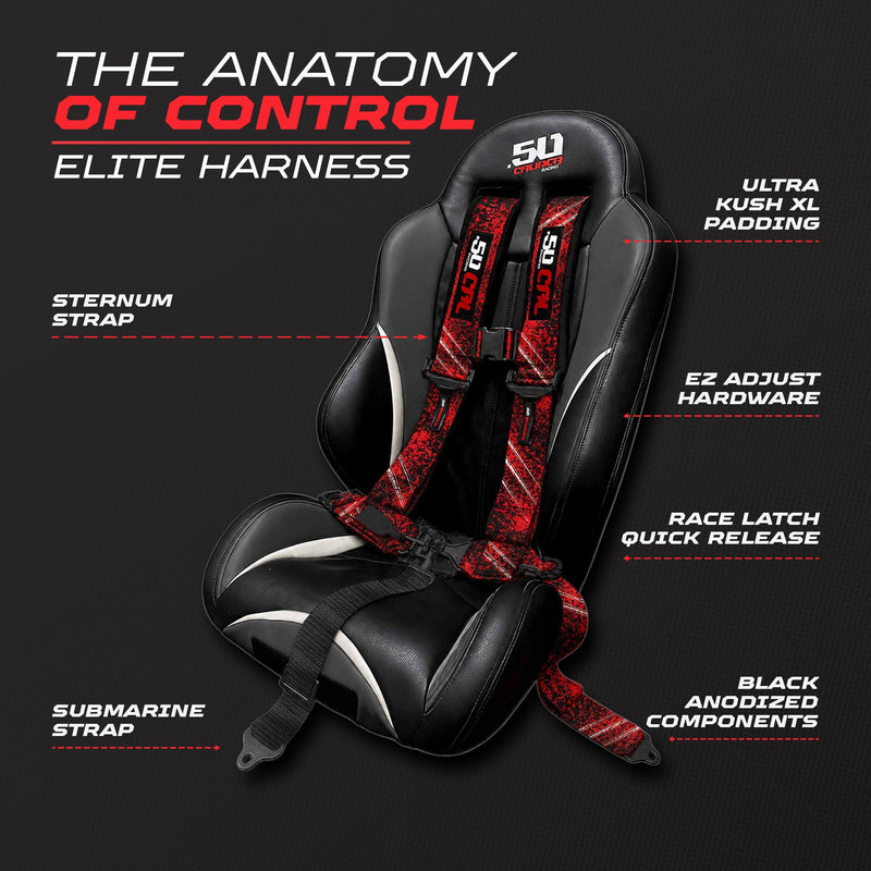Load image into Gallery viewer, 2" &amp; 3" 4 point Harness - Elite Series Race Latch "EZ" Adjust Racing Harness
