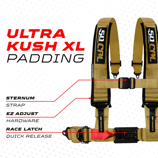 2" & 3" 4 point Harness - Elite Series Race Latch "EZ" Adjust Racing Harness