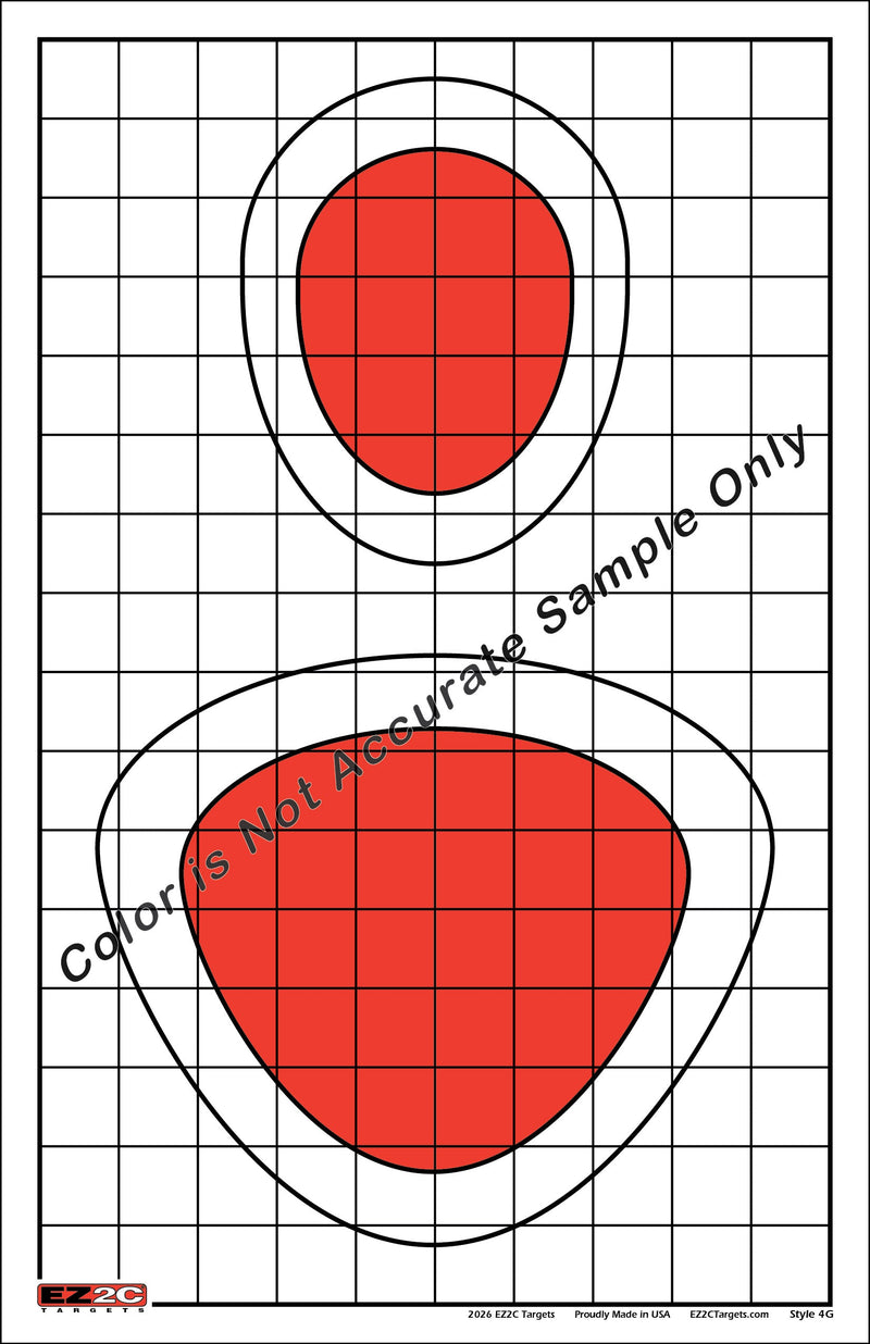 Load image into Gallery viewer, EZ2C Targets #4/RD4: Silhouette Paper Shooting Targets 11”x17” USA MADE
