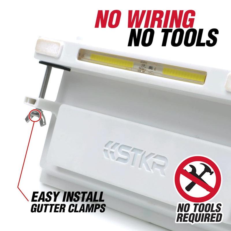 Load image into Gallery viewer, EZ Solar Home Security Floodlight - Gutter Mounted
