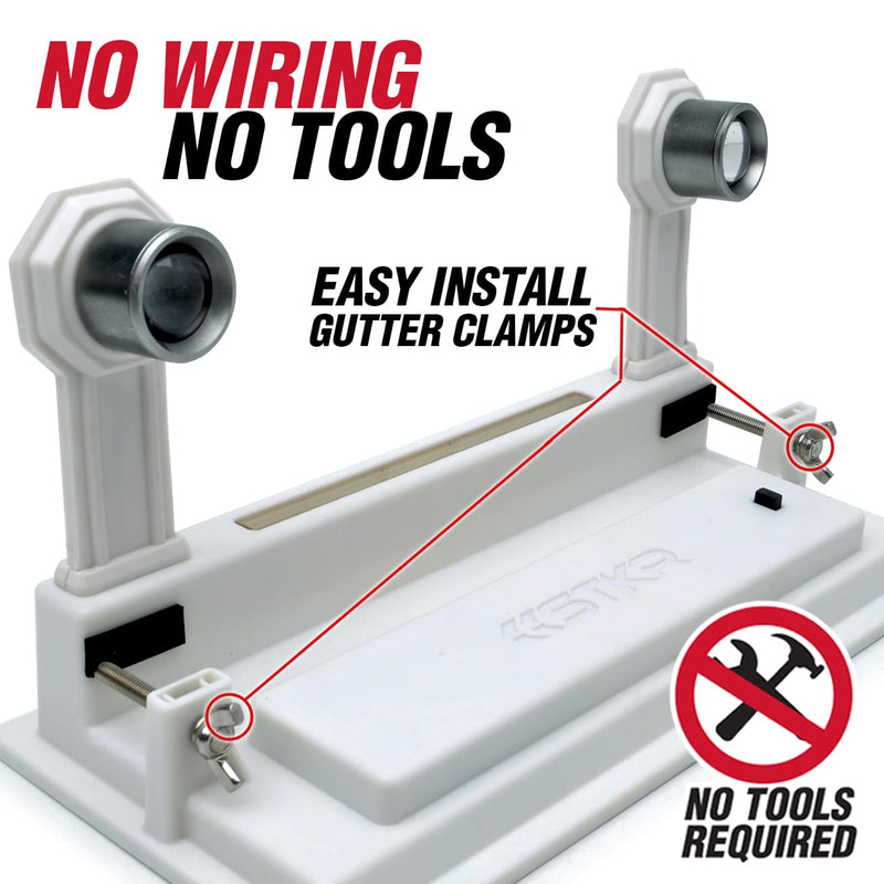 Load image into Gallery viewer, EZ Solar Home Security FLEXIT Spotlight - Gutter Mounted
