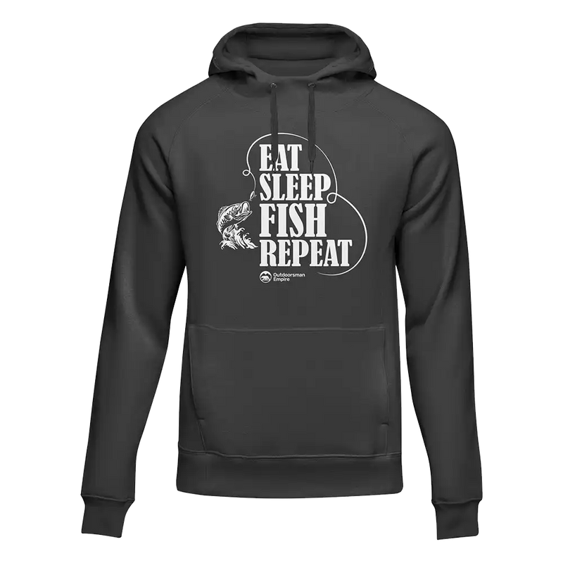 Load image into Gallery viewer, Eat Sleep Fish Repeat Unisex Hoodie
