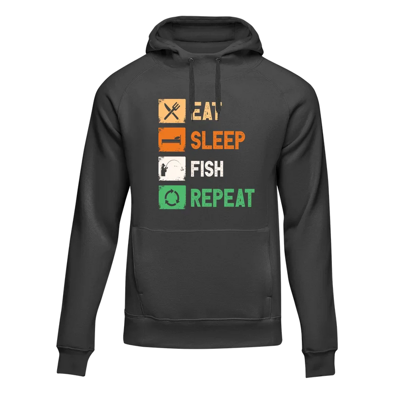 Load image into Gallery viewer, Eat Sleep Fishing Repeat Unisex Hoodie
