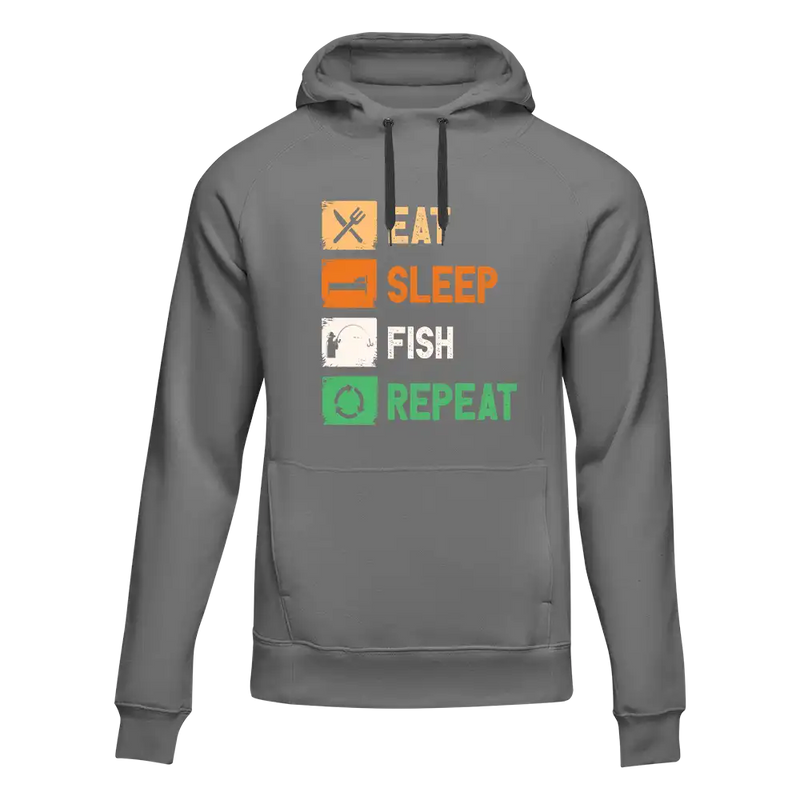 Load image into Gallery viewer, Eat Sleep Fishing Repeat Unisex Hoodie
