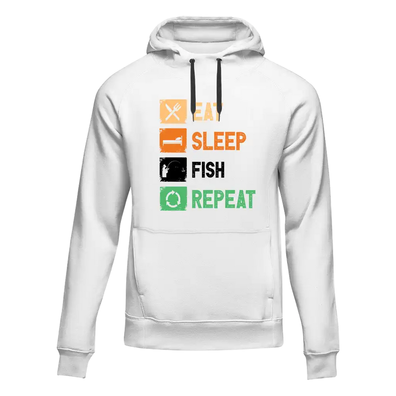 Load image into Gallery viewer, Eat Sleep Fishing Repeat Unisex Hoodie
