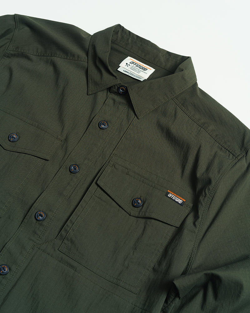 Load image into Gallery viewer, Echo Bravo LS Shirt - Army
