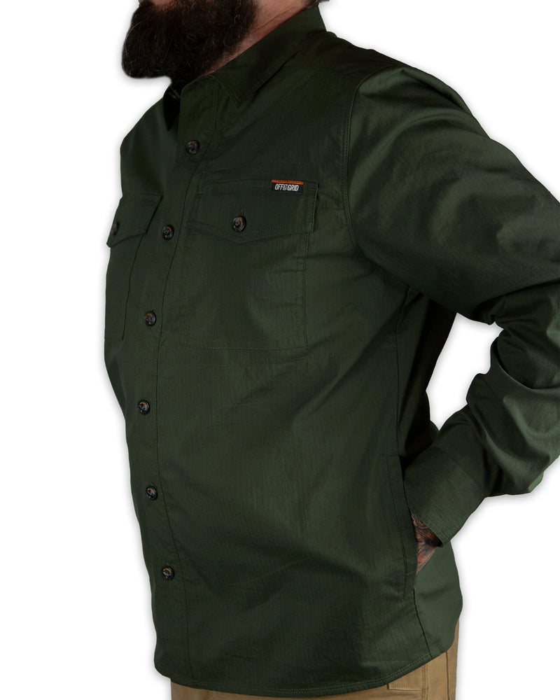 Load image into Gallery viewer, Echo Bravo LS Shirt - Army
