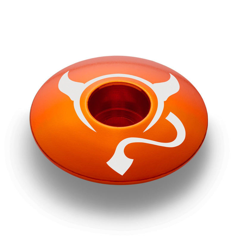 Load image into Gallery viewer, El Diablito Devil's Horns Custom Bicycle Headset Cap
