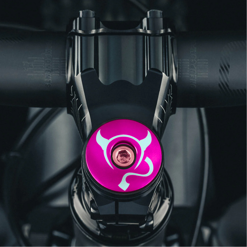 Load image into Gallery viewer, El Diablito Devil's Horns Custom Bicycle Headset Cap
