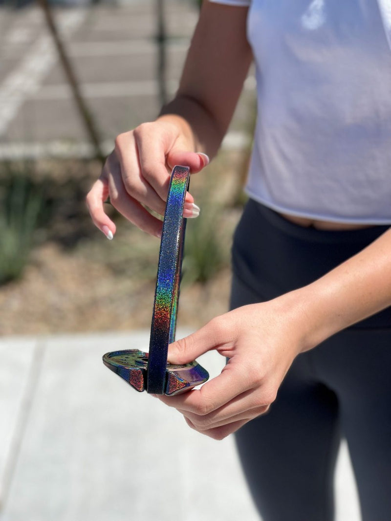 Load image into Gallery viewer, American Equus &quot;Elite&quot; English Stirrups Holographic Black
