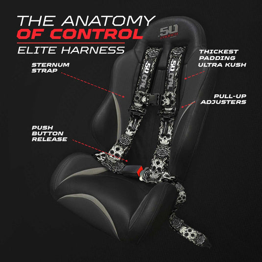 Elite Series 2" & 3" 4 point Harness with push button release