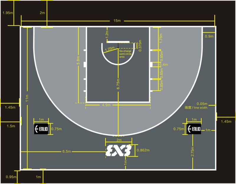 Load image into Gallery viewer, Rental Enlio Official FIBA 3x3 Basketball Court
