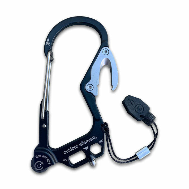 Load image into Gallery viewer, Outdoor Element Fire Escape Multitool Carabiner
